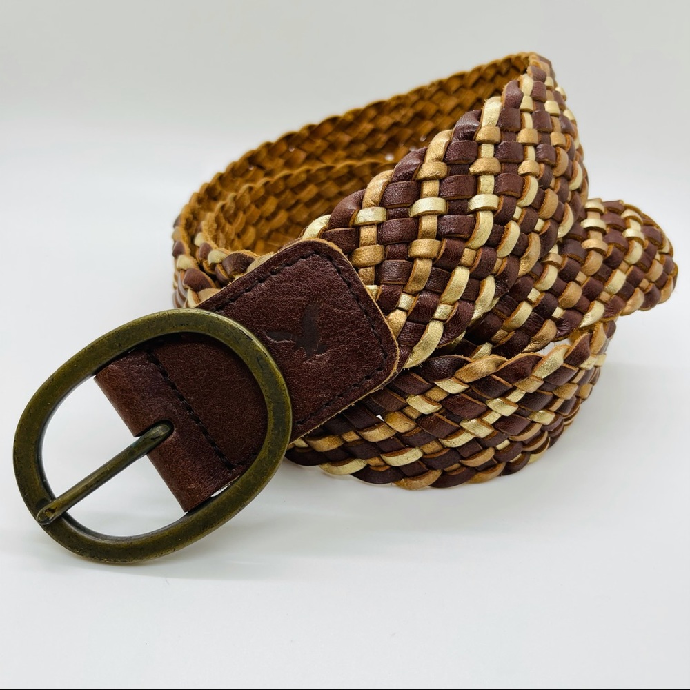 American Eagle Leather Adjustable Braided Belt - image 1